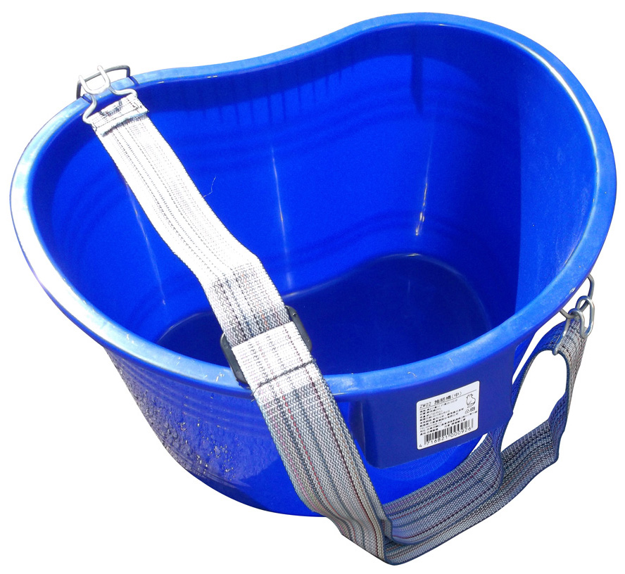 Zenport Picking Kidney Bucket AG430B AgriKon Plastic 22qt Kidney Shaped Picking Pail Bucket with Strap