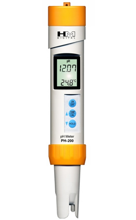 PH-200 Medidor de pH del agua Testing, resistente al agua, la Medida 0-14 pH, probador de temperatura, IP-67 rating