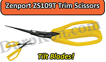 Zenport Scissors ZS109T Ergonomic Tilt Handle Deluxe Trimming Scissors, Garden, Fruit, Grape, 6.5-Inch Long