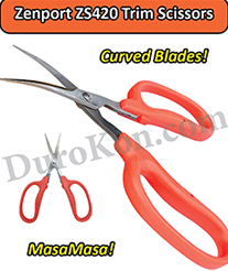 Zenport Scissors ZS420 Curved MasaMasa Trim Trimming Scissors, Orange Handle
