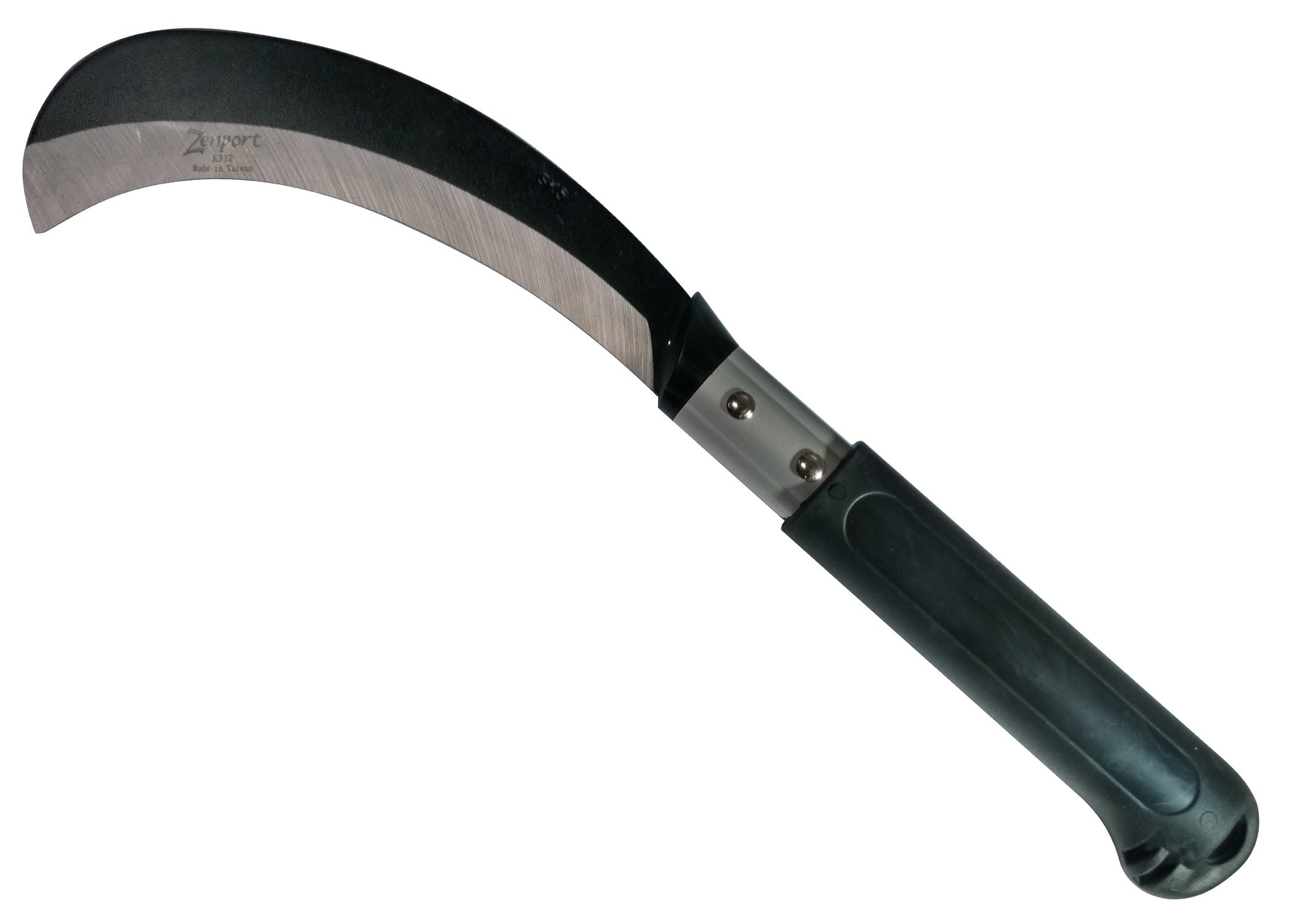 (image for) Zenport Sickle K312 Brush Clearing Sickle, 7.75-Inch SK5 Carbon Steel Blade, 9.5-Inch Aluminum Handle