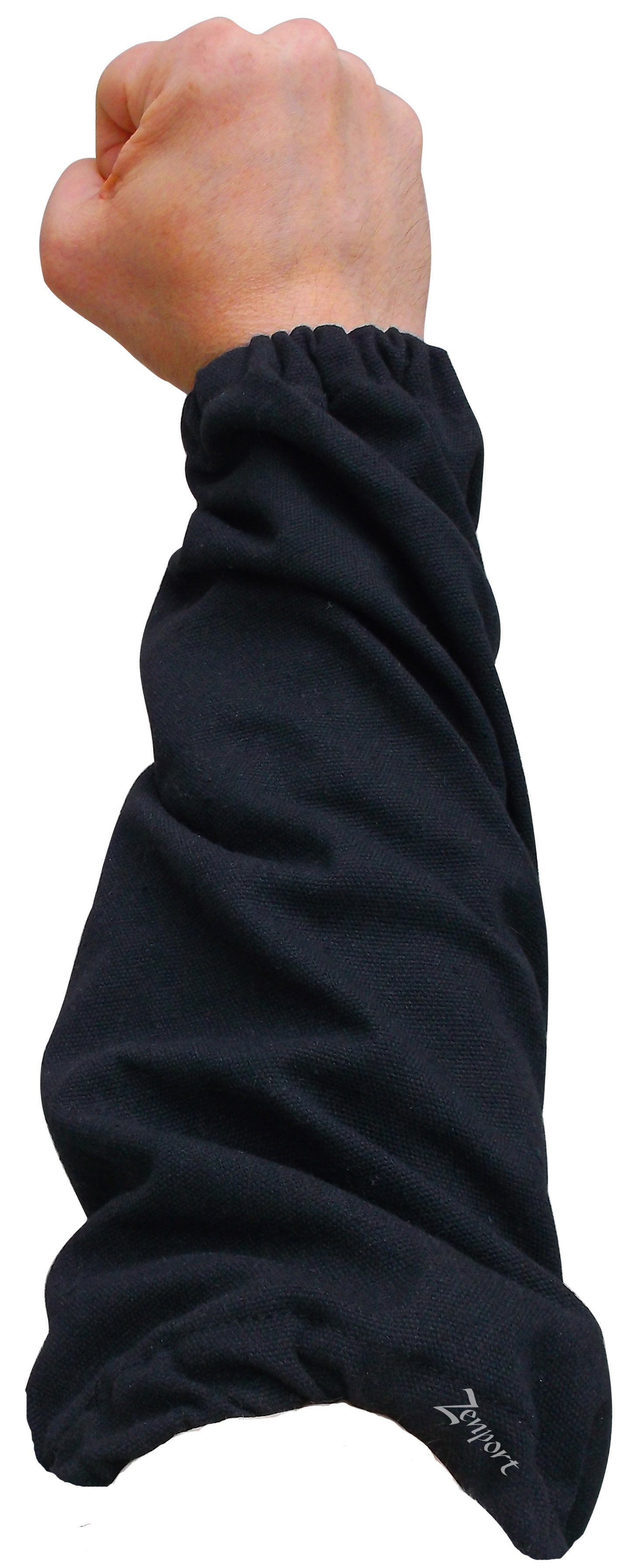 (image for) Zenport AG4021 Picking Sleeves AgriKon Black Canvas Fruit Picking Sleeves, Protective Armwear, 1-Pair