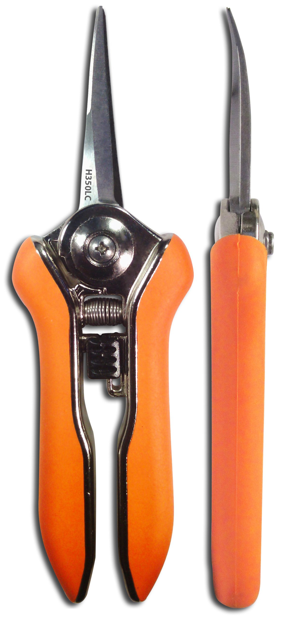 (image for) Zenport Shears H350LC Long Curved Hydroponic Micro-Trimmer Shears, Cannabis Flower, Weed Trimming Scissors