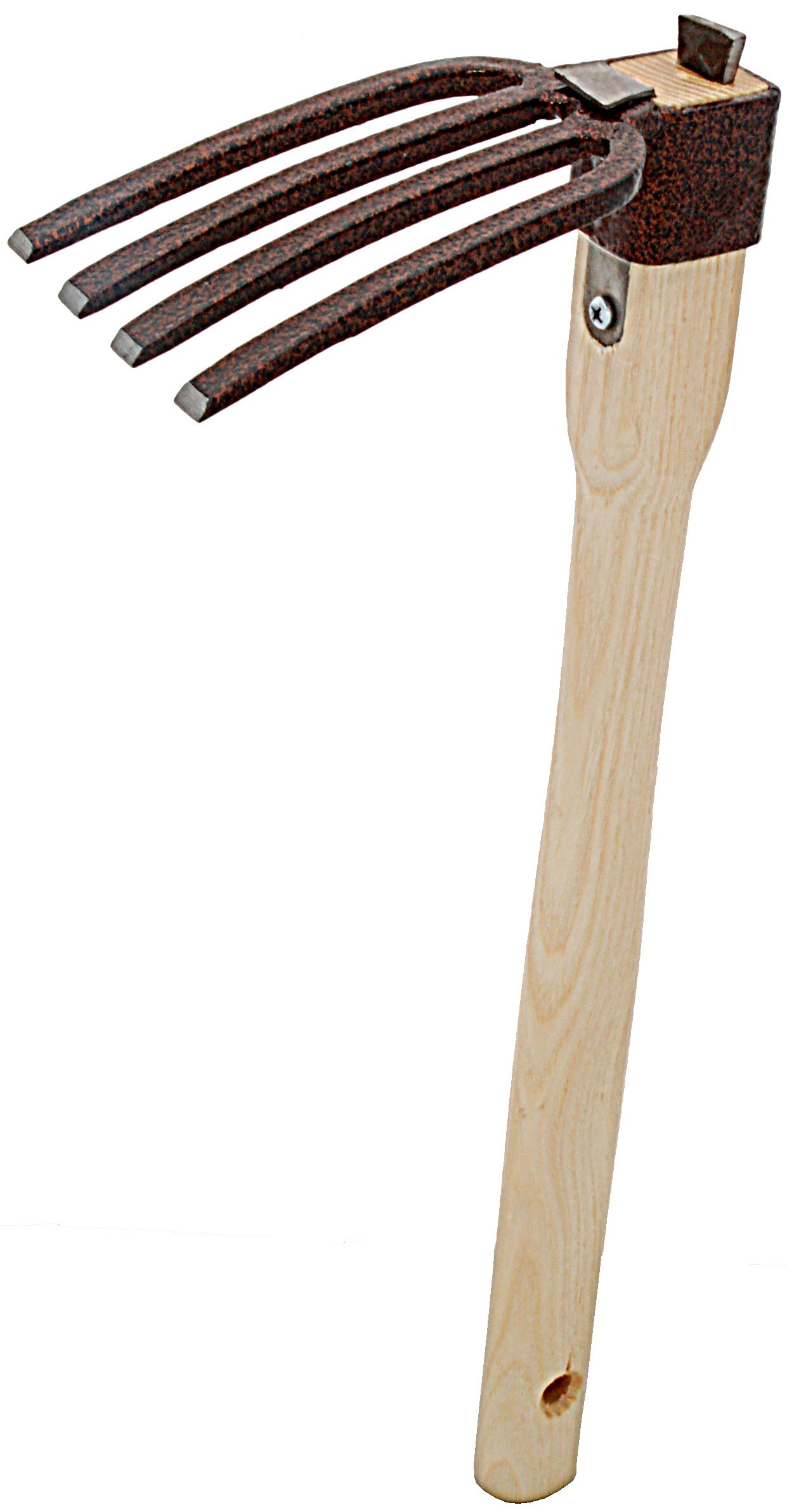 (image for) Zenport Garden Aerating Fork J6-09 Carbon Steel 4-Prong Cultivator with 15-Inch Ash Handle