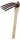 (image for) Zenport Garden Aerating Fork J6-09 Carbon Steel 4-Prong Cultivator with 15-Inch Ash Handle