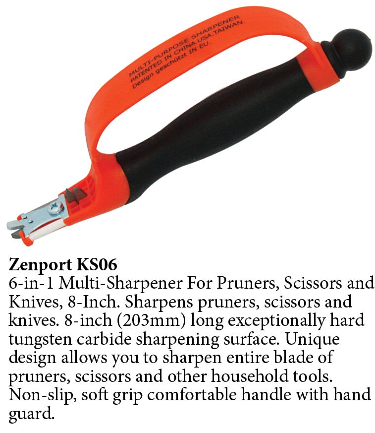 (image for) Zenport Sharpening Tool KS06 6-in-1 Multi-Sharpener For Pruners, Scissors and Knives, 8-Inch Long