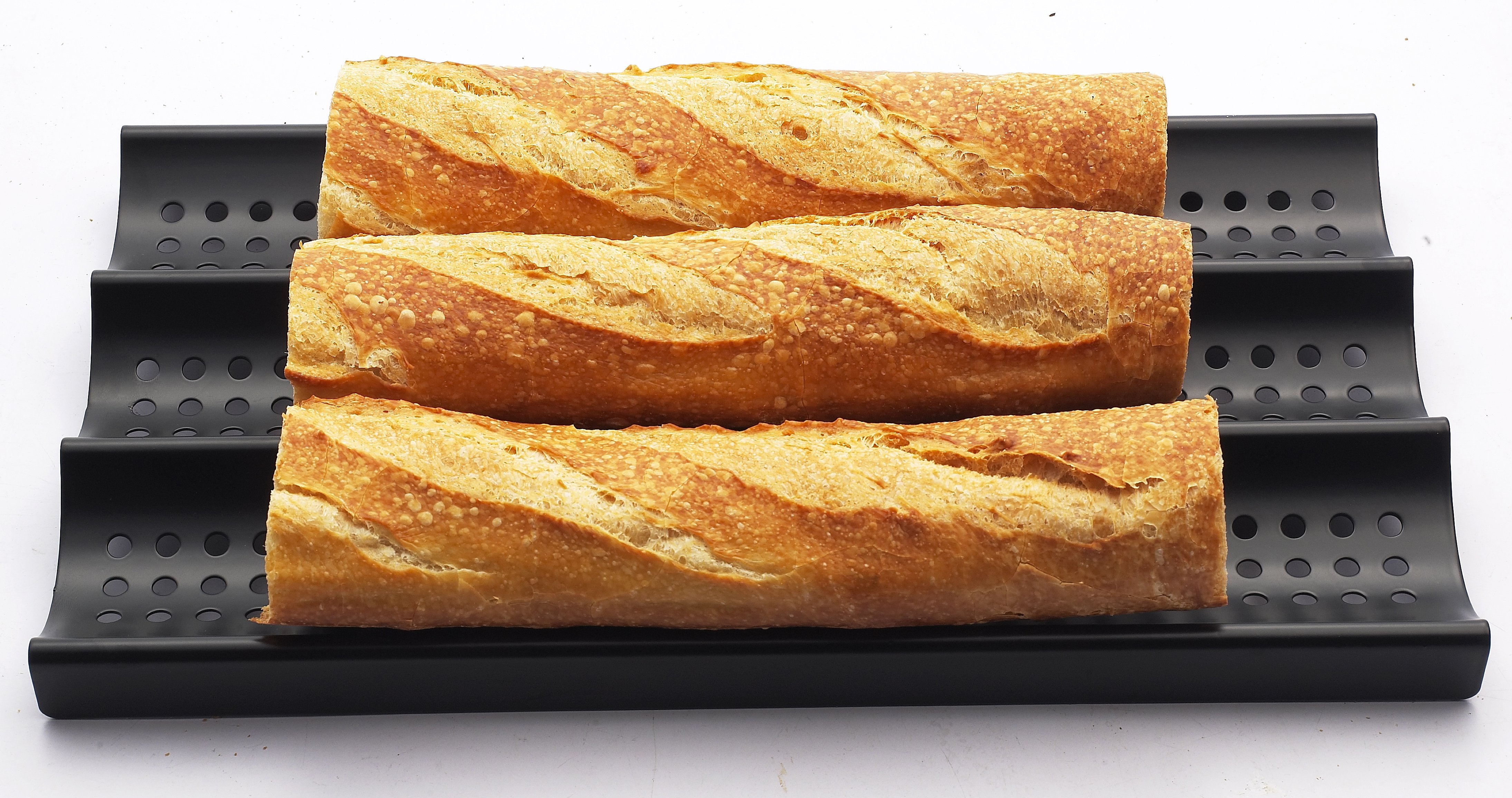 (image for) Zenport ZenUrban 870002 3-Loaf Perforated Baguette French Bread Pan, Nonstick, 16 by 9-Inches