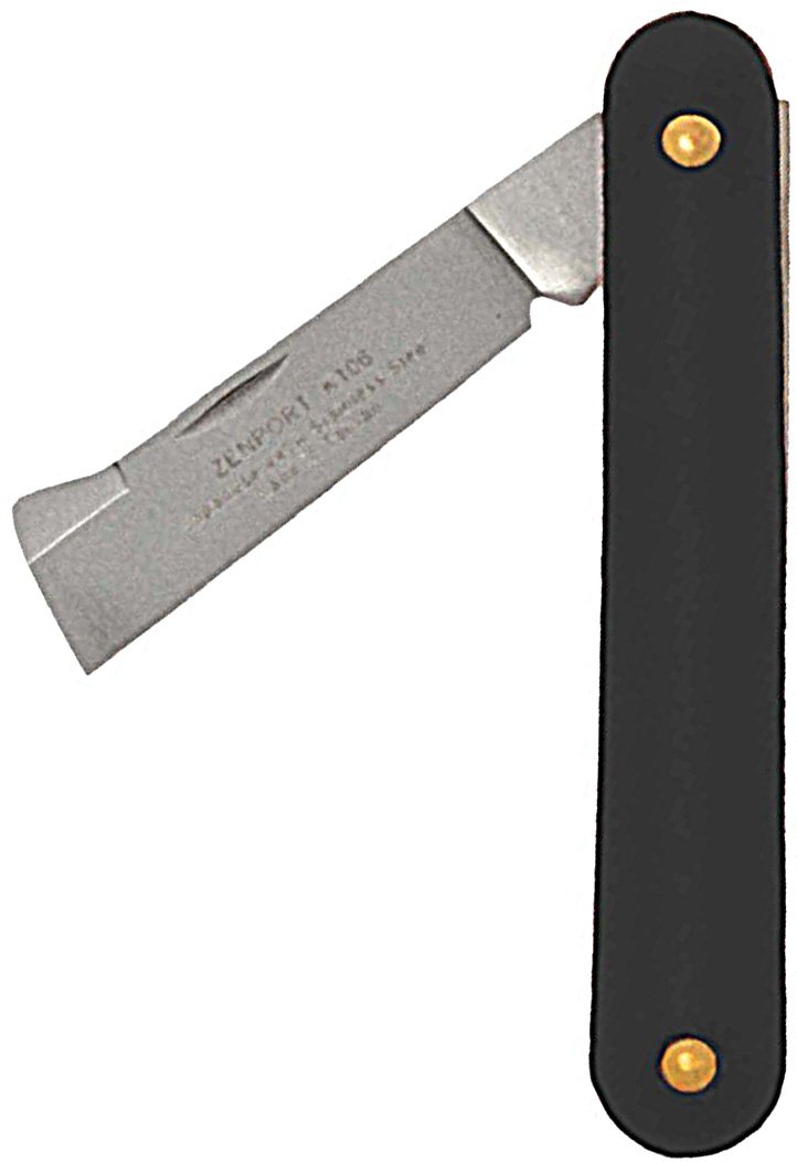 Zenport Grafting Knife K106F Budding and Grafting Knife, Bark Lifter, Single-Taper Bevel Cutting Edge (image for) Zenport Grafting Knife K106F Budding and Grafting Knife, Bark Lifter, Single-Taper Bevel Cutting Edge