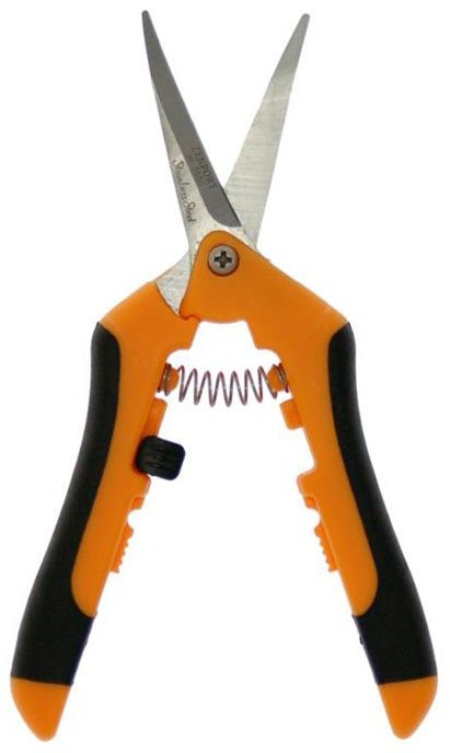 (image for) Zenport Shears H355C Curved Hydroponic Micro-Blade Trimmer, Cannabis Flower, Weed Trimming Scissors
