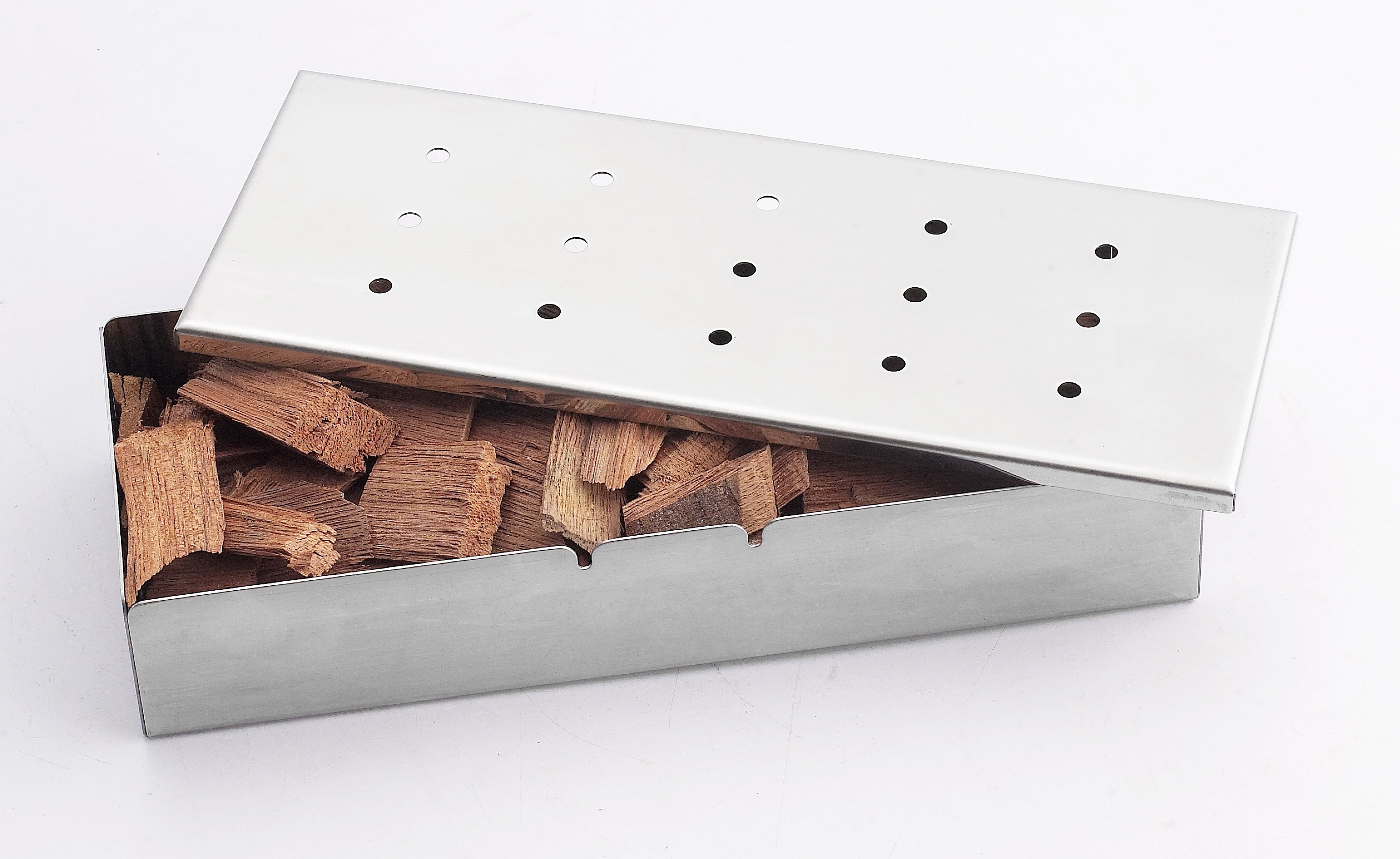 Zenport ZenUrban 870030 Wood Chip Smoker Box for Charcoal or Gas Grill, Stainless Steel (image for) Zenport ZenUrban 870030 Wood Chip Smoker Box for Charcoal or Gas Grill, Stainless Steel