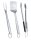 (image for) Zenport ZenUrban 880006A 3-Piece BBQ Grill Tool Set: Spatula/Tongs/Fork, Stainless Steel