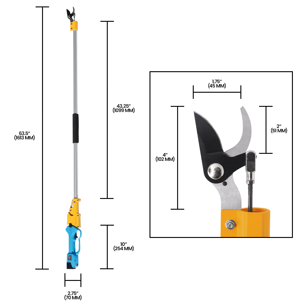 (image for) Zenport Cutting Rod Actuator SC3116-P5 ePruner Small Battery Powered Electric Pruner, .75-Inch Cut