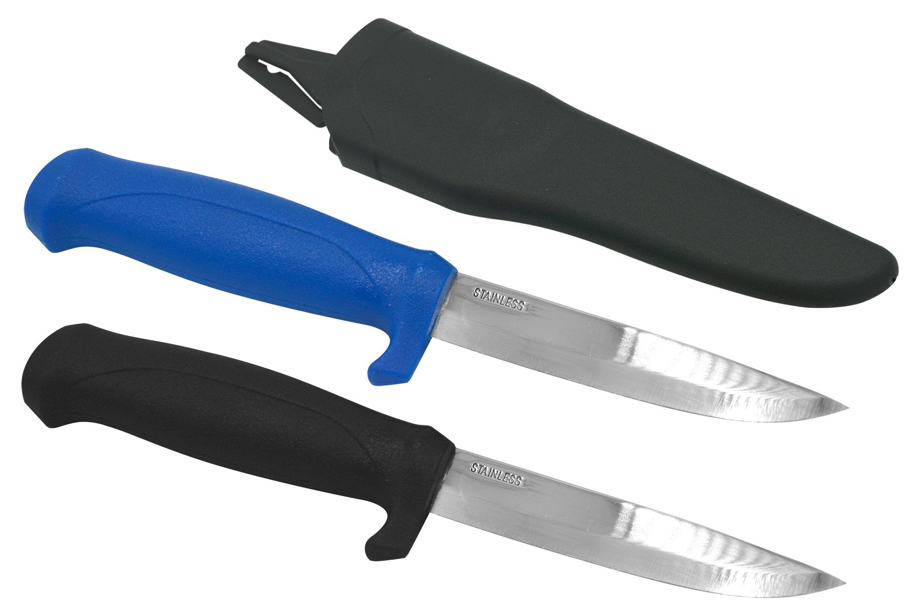 Zenport Blue Handle Multi-Purpose Knife 14012A-BLUE 4-inch Stainless Blade, Plastic Sheath (image for) Zenport Blue Handle Multi-Purpose Knife 14012A-BLUE 4-inch Stainless Blade, Plastic Sheath