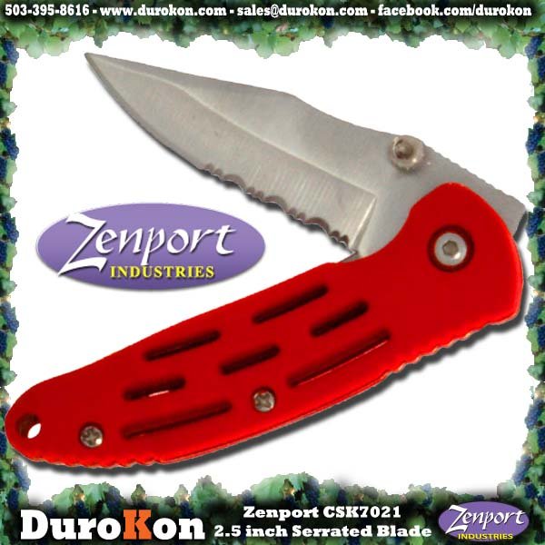 (image for) Zenport Folding Knife CSK7021 Knife 2.5 inch Folding Crusader Deluxe
