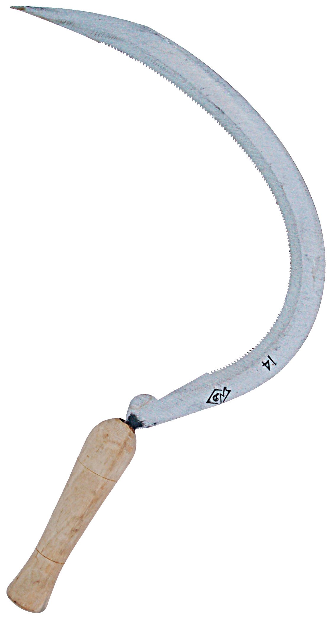 (image for) Zenport Scythe K110 14-Inch Harvest/Landscape Scythe, Serrated, Curved, 14-Inch Blade