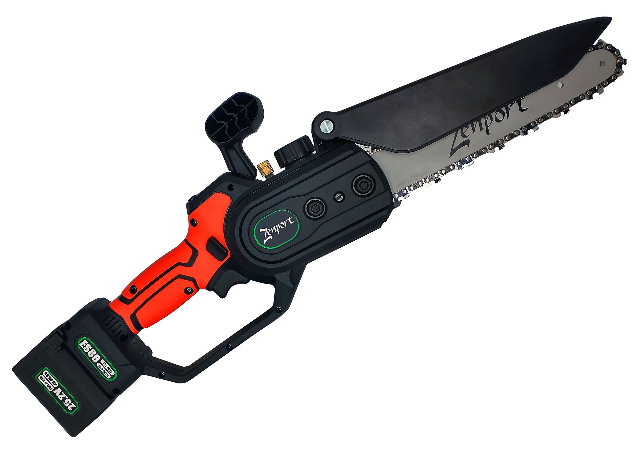 (image for) Zenport Chainsaw ES88 8-Inch Bar, 6.3-Inch Cut, 25-Volt Battery, Cordless