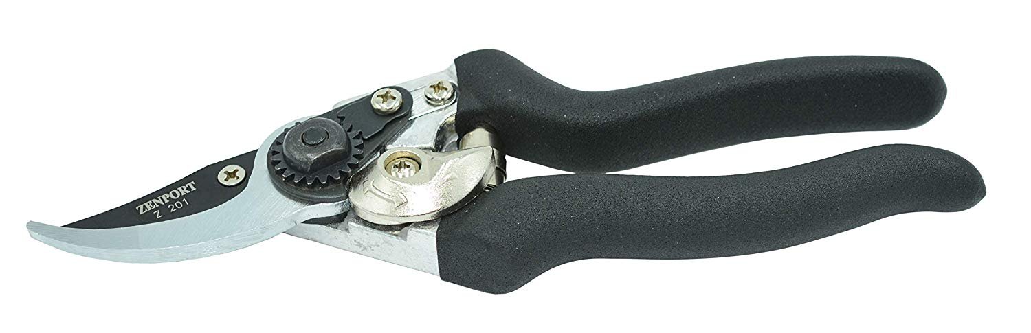 (image for) Zenport Z201 Pruner Heavy Duty Crew, Die-Cast Aluminum Handles, 1-Inch cut, 8-Inch Length