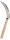 (image for) Zenport Sickle K205NS Harvest Knife Weeding, Berry, Lavender, Vegetable, Landscape, Wood Handle, Straight Edge, 6.5-Inch Blade