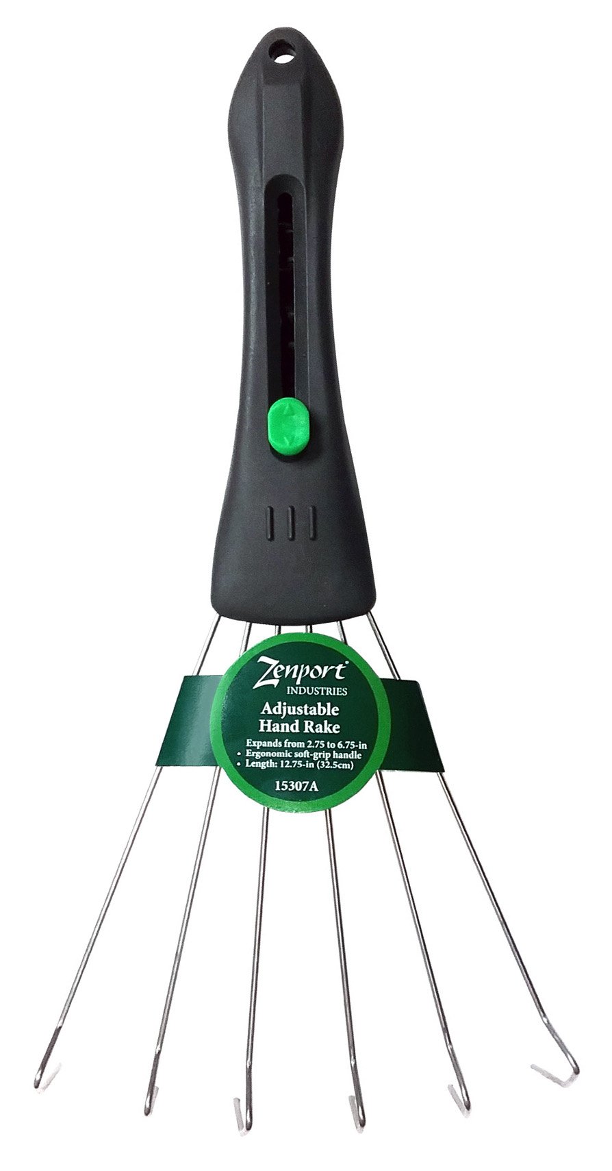 (image for) Zenport Garden Expandable Hand Rake 15307A Adjustable Hand Rake