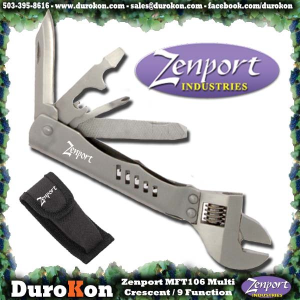 (image for) Zenport Multi-Tool MFT106 Crescent Wrench 9-Function Multi-Tool