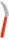 (image for) Zenport Sickle K206P Berry Knife/Weeding, Orange Plastic Handle, A+ Grade, Stainless Steel, Light Serration, 4.3-Inch Blade