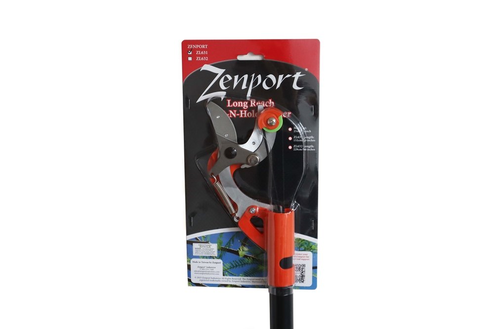 (image for) Zenport Pole Pruner ZL631 60-Inch, .5-Inch Cut, Cut-N-Hold, Pump-Action, Draw-Cord, For Pruning Fruit Trees