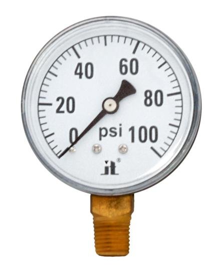 (image for) Zenport Zen-Tek Pressure Gauge DPG100 Zen-Tek Dry Air Pressure Gauge, 0-100 Psi