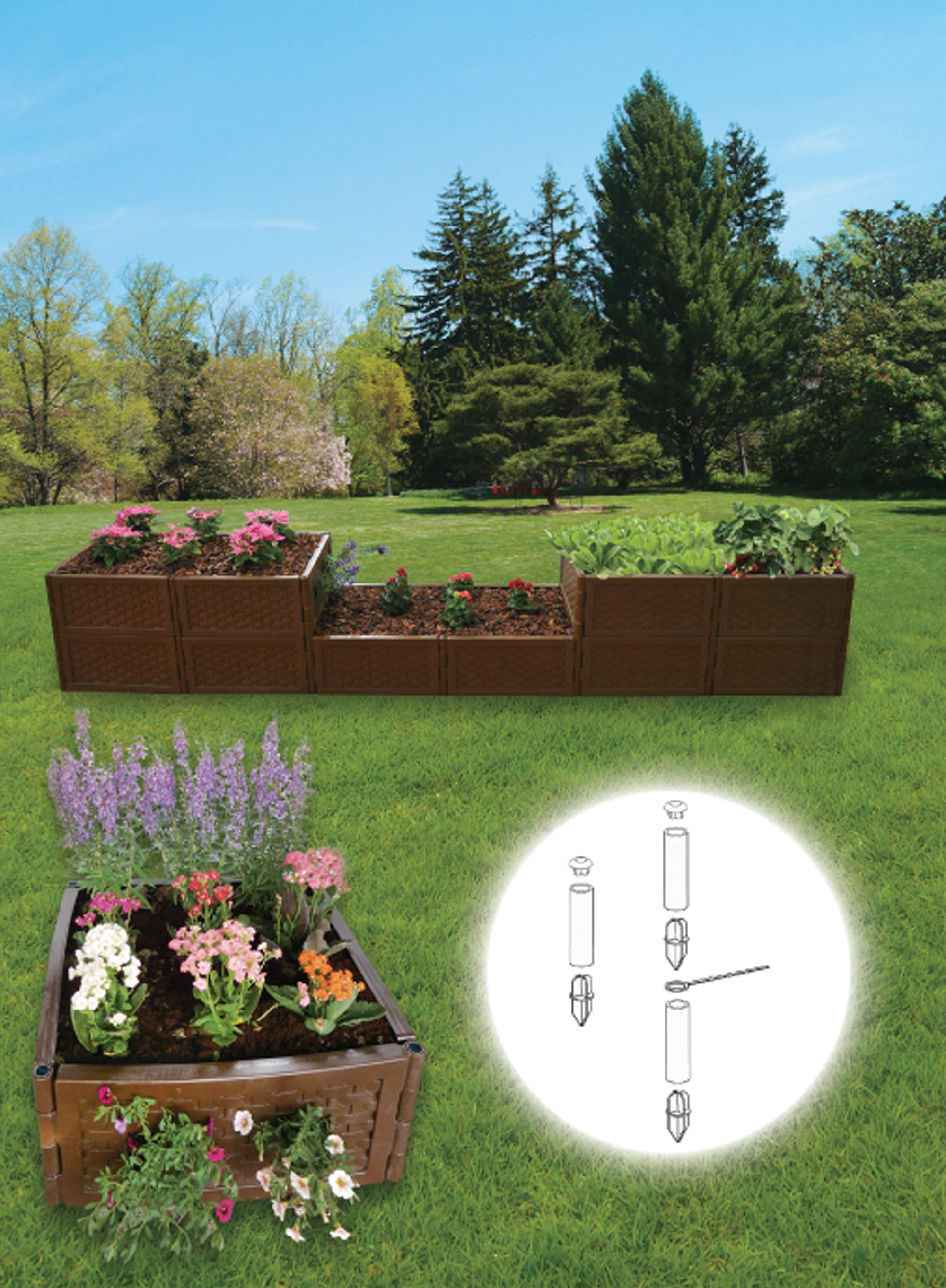 (image for) Zenport Raised Garden Bed F-580 Stack and Extend