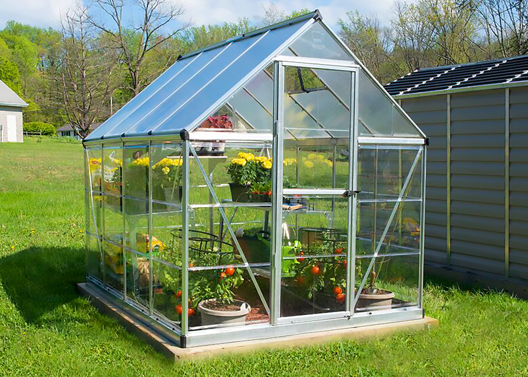 (image for) Zenport Walk-In Greenhouse SH7901 (L) 103 x (W) 78 x (H) 81 inch Aluminum Frame
