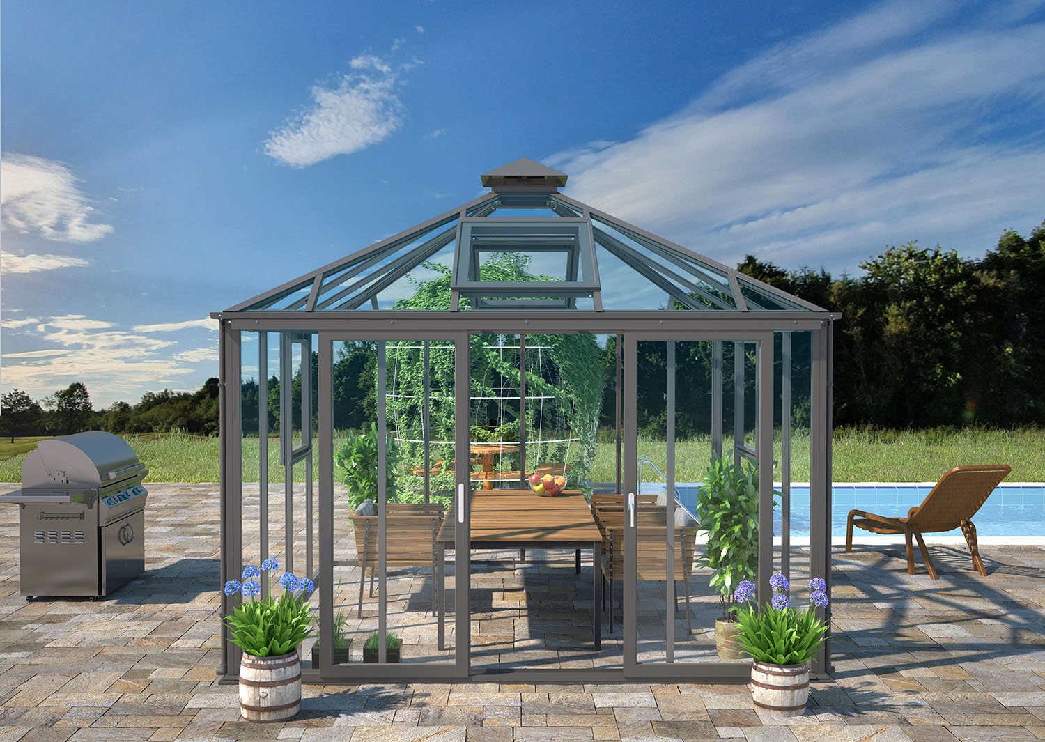 (image for) Zenport Babylon Sunroom SH10Z1-2, 110.3-SqFt, 10.5 X 10.5-Feet