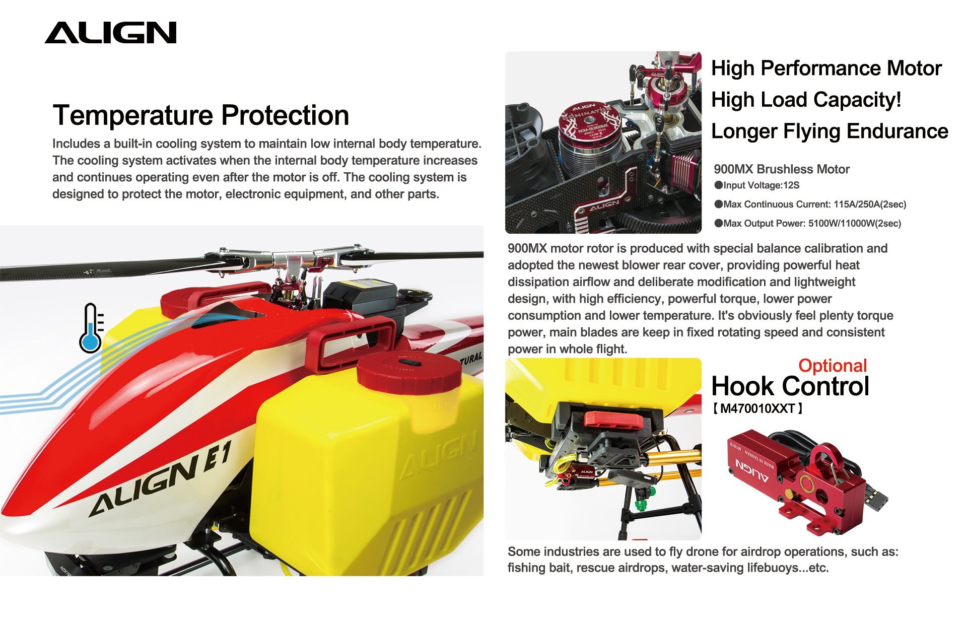 (image for) Zenport ALIGN E1 V2 Agricultural Helicopter Crop Spraying Drone Combo, Battery Powered, Two-Blade Rotor