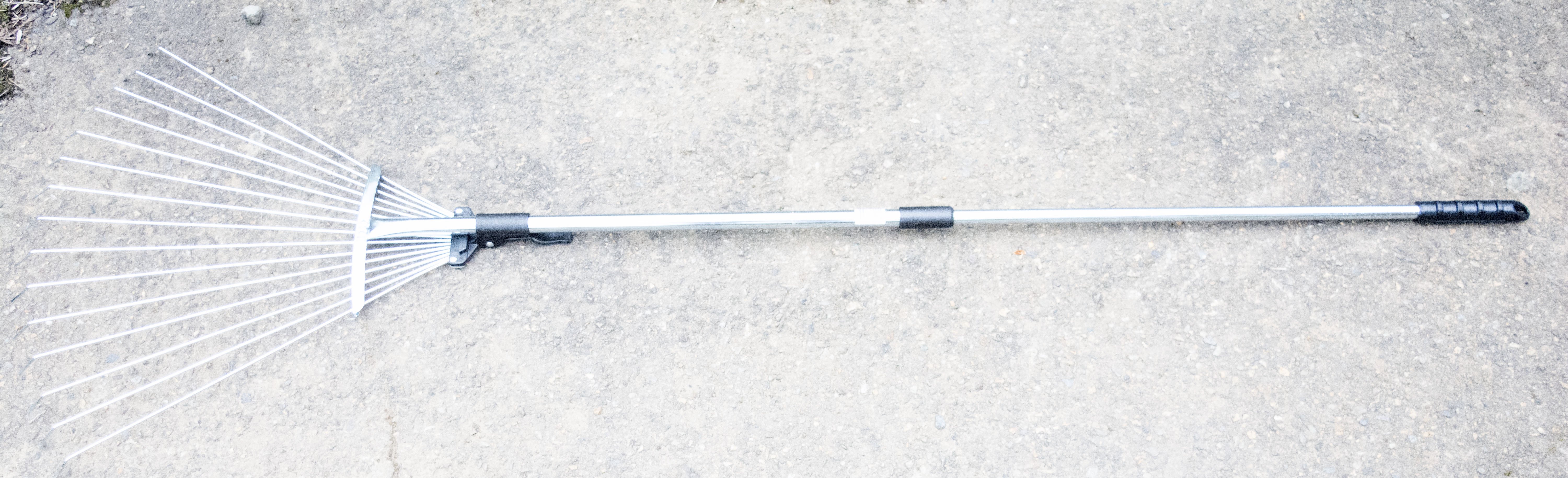 (image for) Zenport Telescopic Rake ZL204 63.5-inch Long, Fan Expands 7.5 to 21.5-Inches