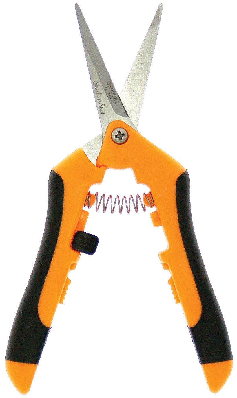 (image for) Zenport Shears H355 Hydroponic Micro-Blade Trimmer, Cannabis Flower, Weed Trimming Scissors
