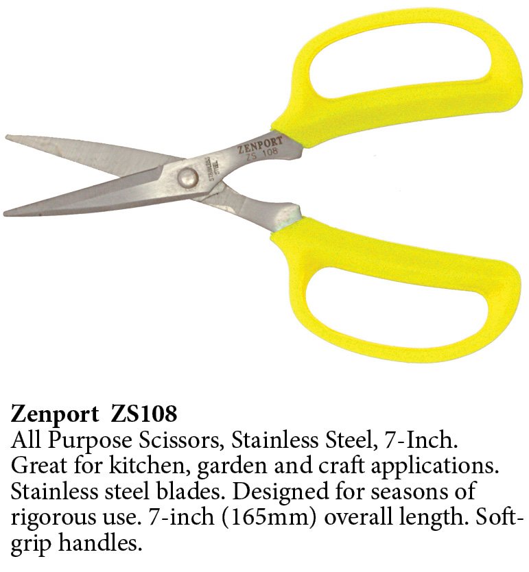 (image for) Zenport Scissors ZS108 All Purpose Scissors, Stainless Steel, 7-Inch