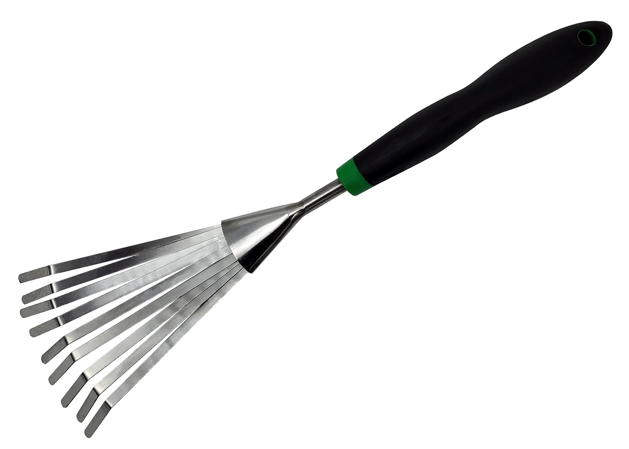 (image for) Zenport Garden Soil Fan Rake 15309D Good Grips Mini Soil Rake, Ergonomic Soft Cushion Grip