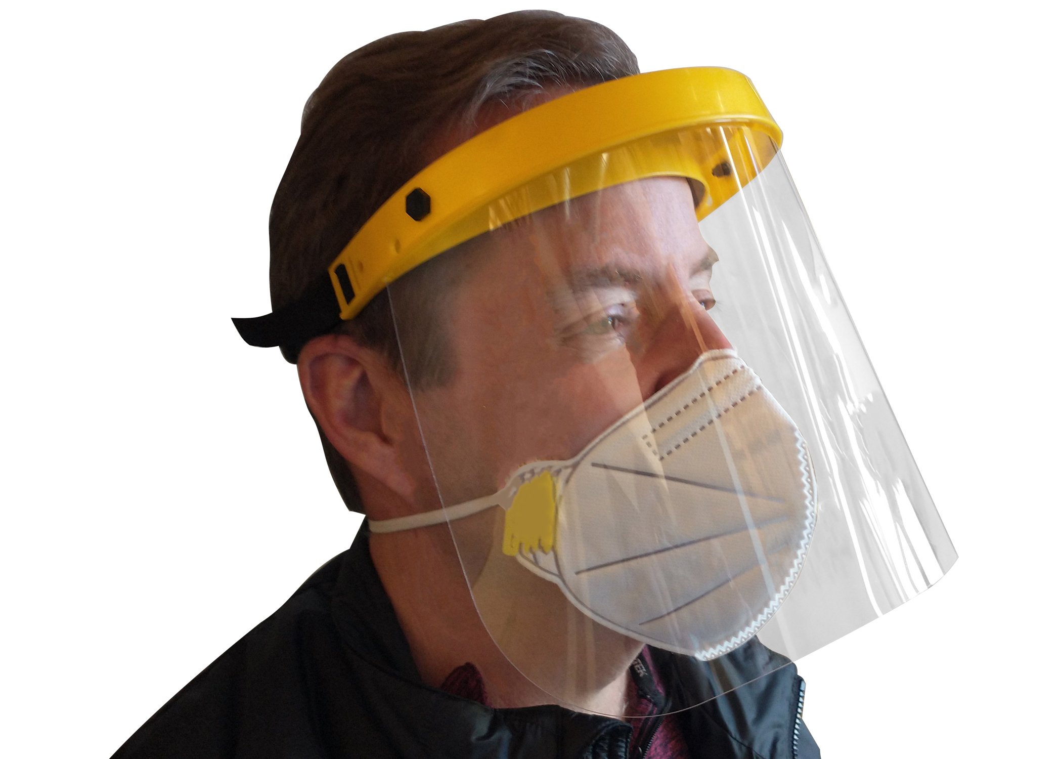 (image for) Zenport Face Shield FS802 Adjustable Clear Visor Face Shield, Protective Face Wear, Helps With COVID-19 Spread
