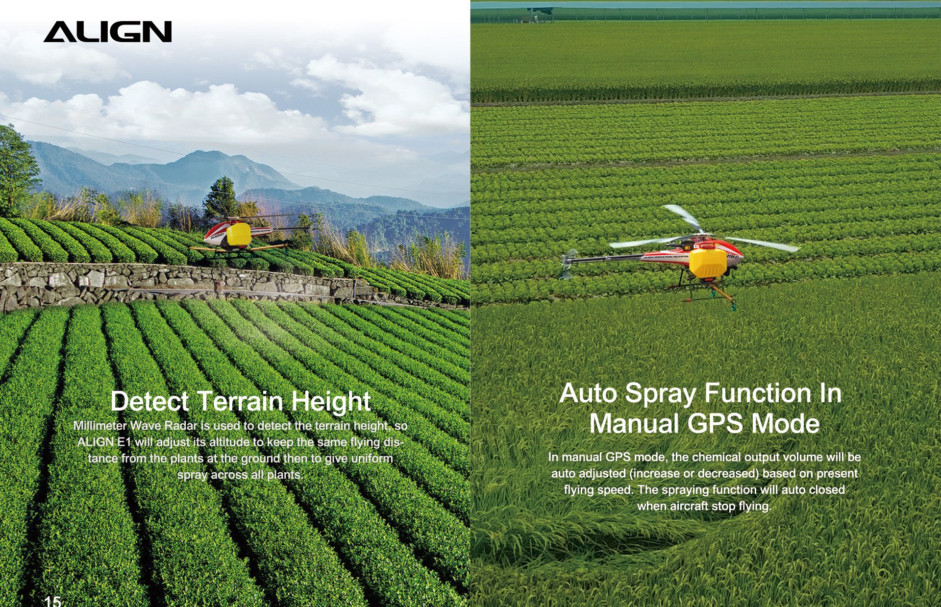 (image for) Zenport ALIGN E1 V2 Agricultural Helicopter Crop Spraying Drone Combo, Battery Powered, Two-Blade Rotor