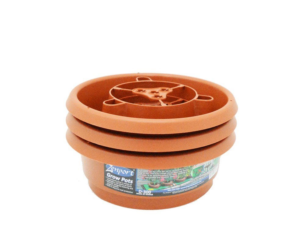 (image for) Zenport Grow Pot D-300 3 Pot Growing System, Repels Slugs and Snails