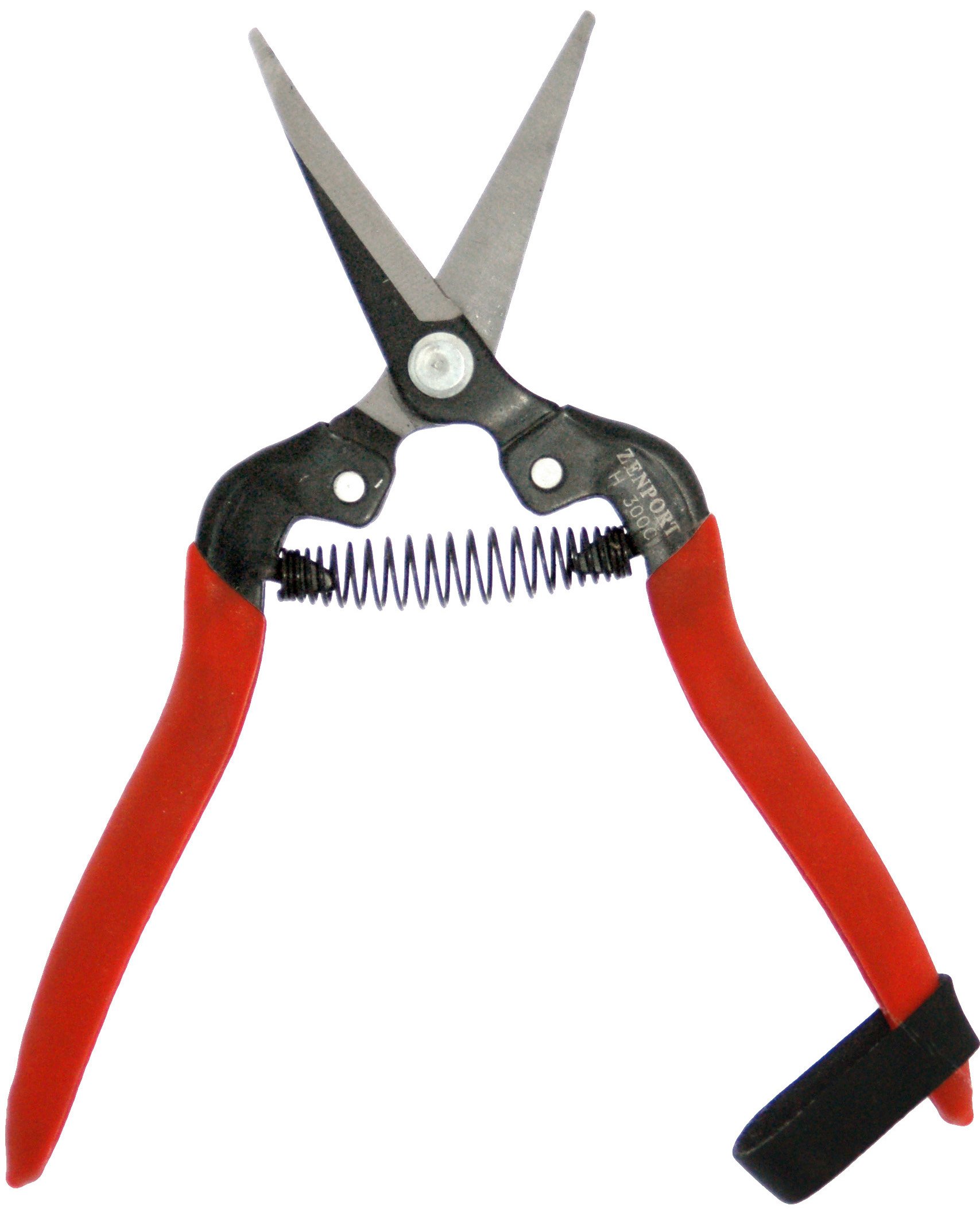 (image for) Zenport Shears H300C Harvest Shear, Long Curved Blade, Straight Edge, For Harvesting Grapes, Thinning Plants, Cutting Flowers