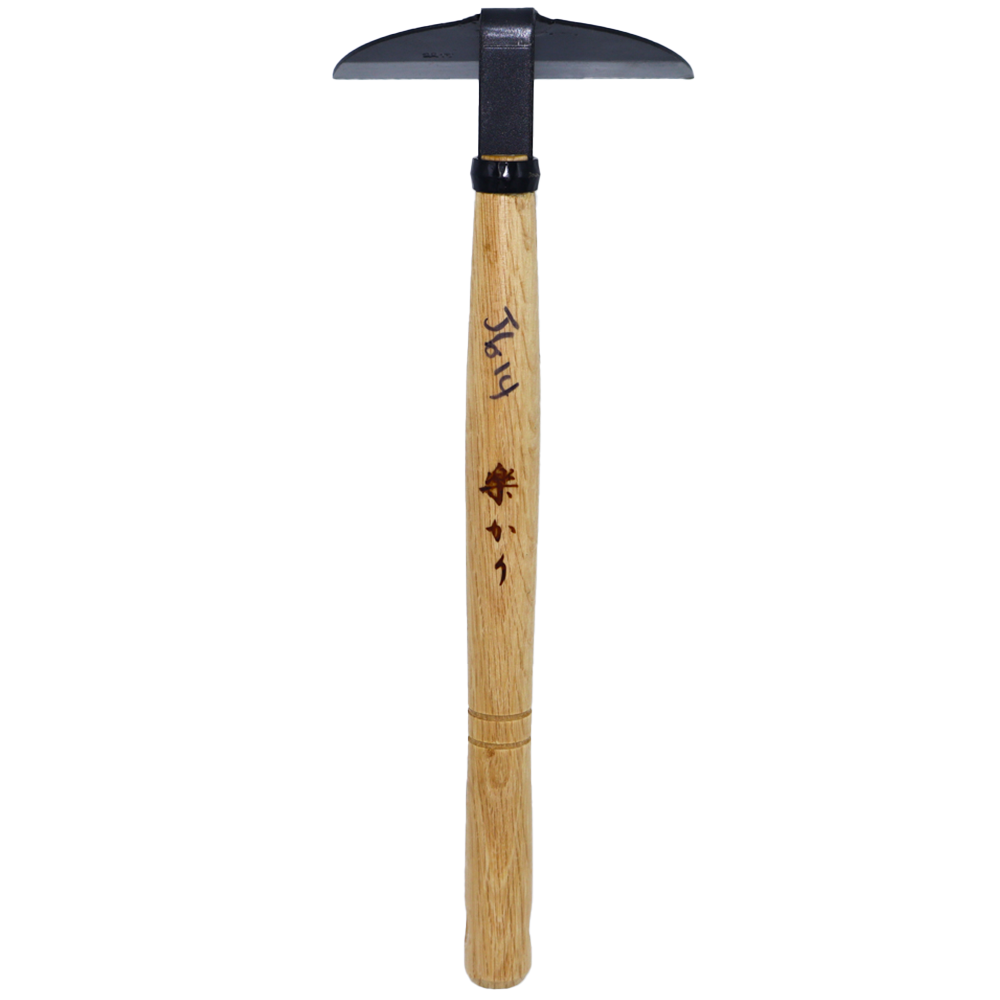 (image for) Zenport J6-14 Kusa-Kaki Half Moon Hoe, Wood Handle, 13-Inch Long, 5-Inch Blade