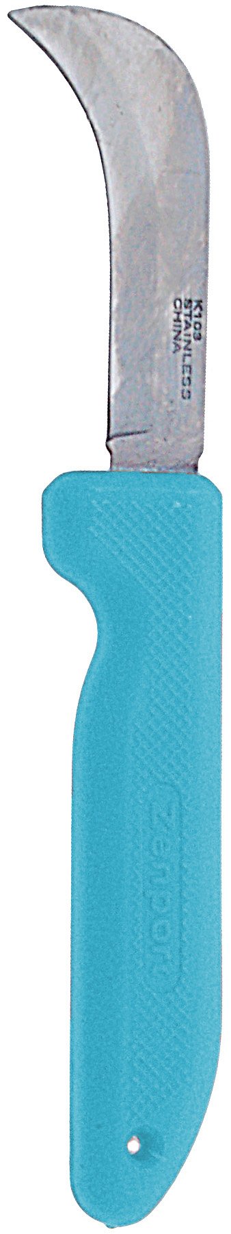 (image for) Zenport Sod/Mushroom Knife K103-BLUE Harvest Utility Knife, 3-Inch Straight Stainless Steel Non-Serrated Blade