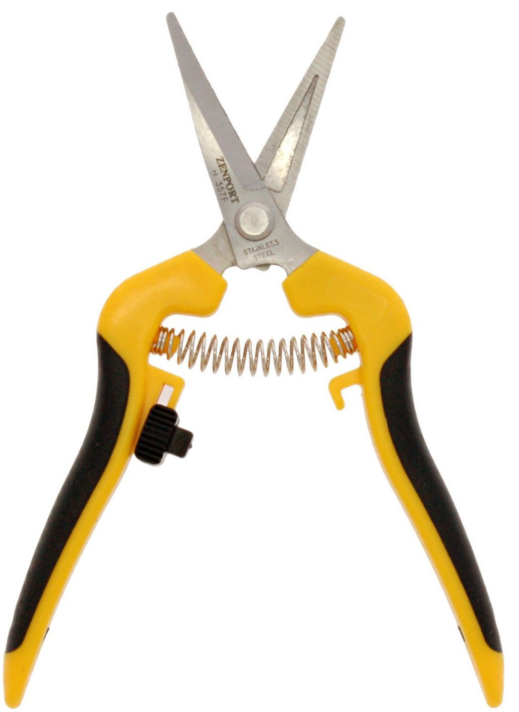 (image for) Zenport Shears H357F Straight Comfi-Grip Grape Harvest Shear, Relief Grooved Stainless Blade
