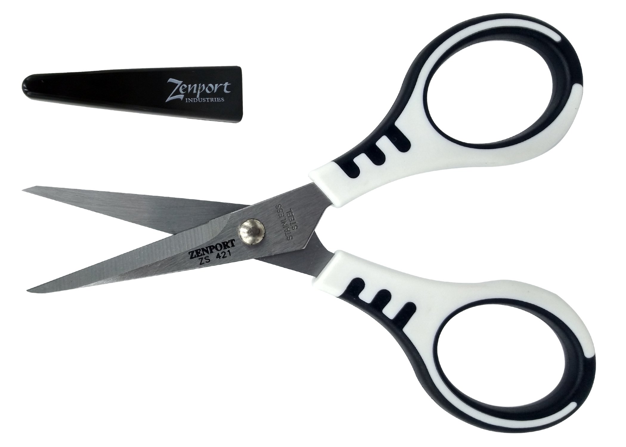 (image for) Zenport Scissors ZS421, ZenBee, Trimmer Bee, 5.25-inch long, Stainless, Safety Cap