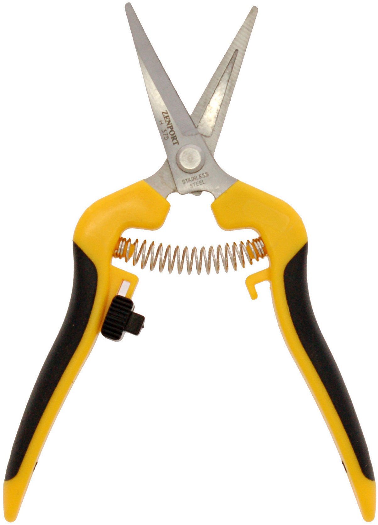 (image for) Zenport Shears H357 Curved Comfi-Grip Grape Harvest Shear, Relief Grooved Stainless Blade