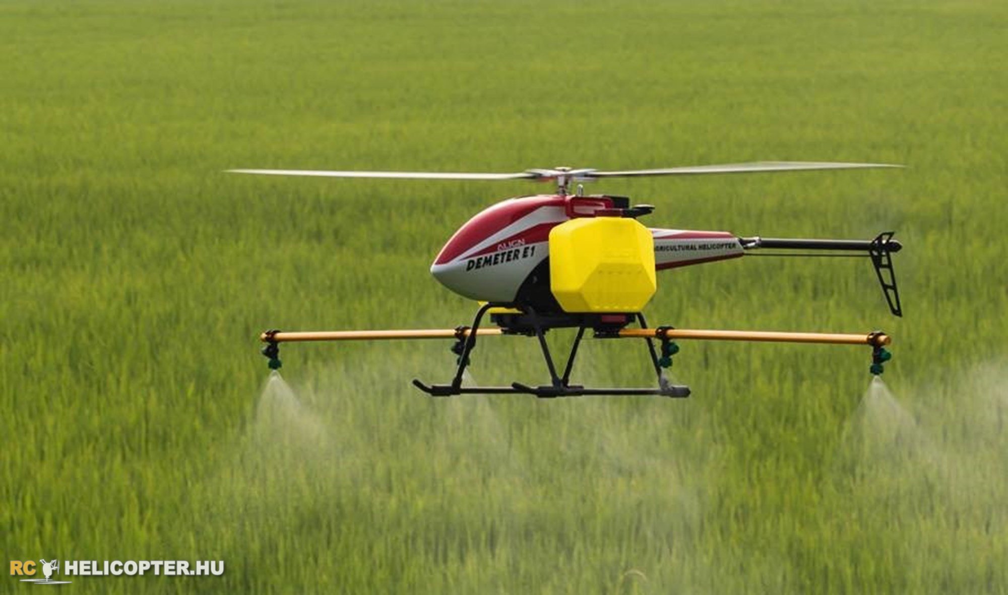 (image for) Zenport ALIGN E1 V2 Agricultural Helicopter Crop Spraying Drone Combo, Battery Powered, Two-Blade Rotor