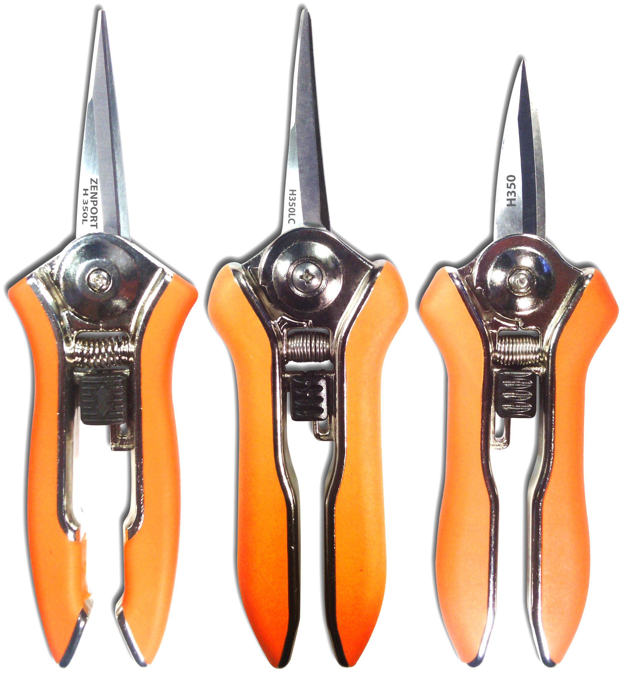 (image for) Zenport Shears H350LC Long Curved Hydroponic Micro-Trimmer Shears, Cannabis Flower, Weed Trimming Scissors