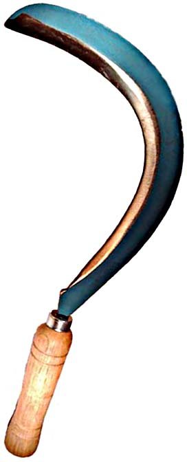 (image for) Zenport Sickle K209F Harvest/Landscape Weeding Scythe, Straight Cutting Edge, Curved Blade, 13-Inch Length