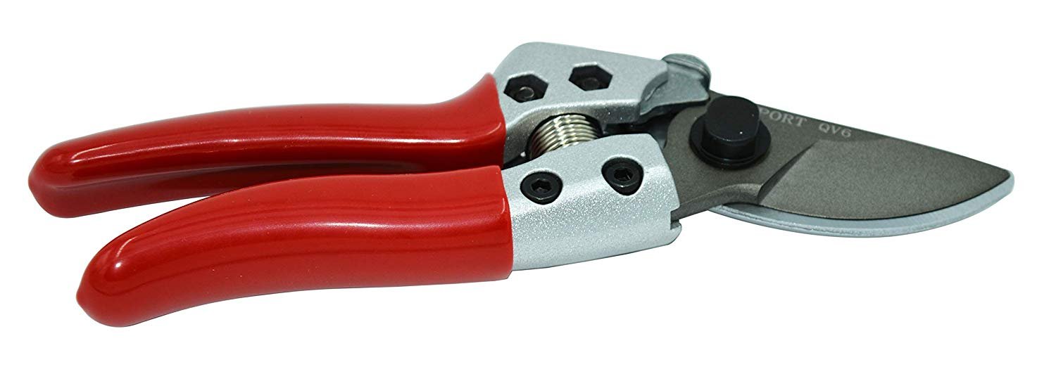 (image for) Zenport QV6 Pruner, Japanese Squeeze Open Pro, Chrome Plated Blade, Half-Inch Cut, 6-Inch Long