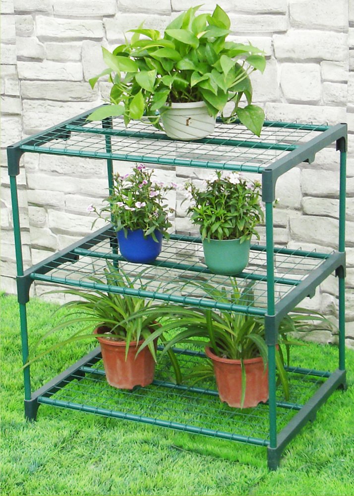 (image for) Zenport Shelving Station SH3222A Three Tier Greenhouse Plant Growing