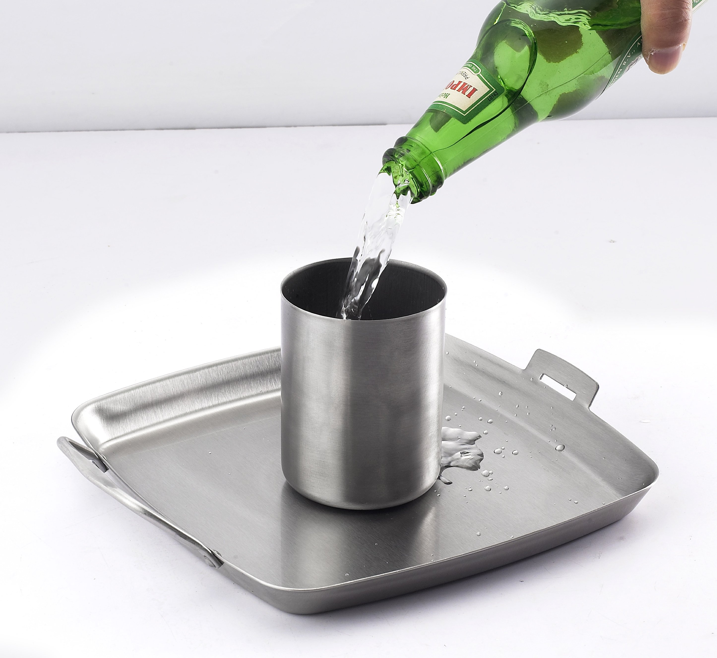 (image for) Zenport ZenUrban 870035 Beer Can Chicken Roaster with Detachable Handle, Stainless Steel